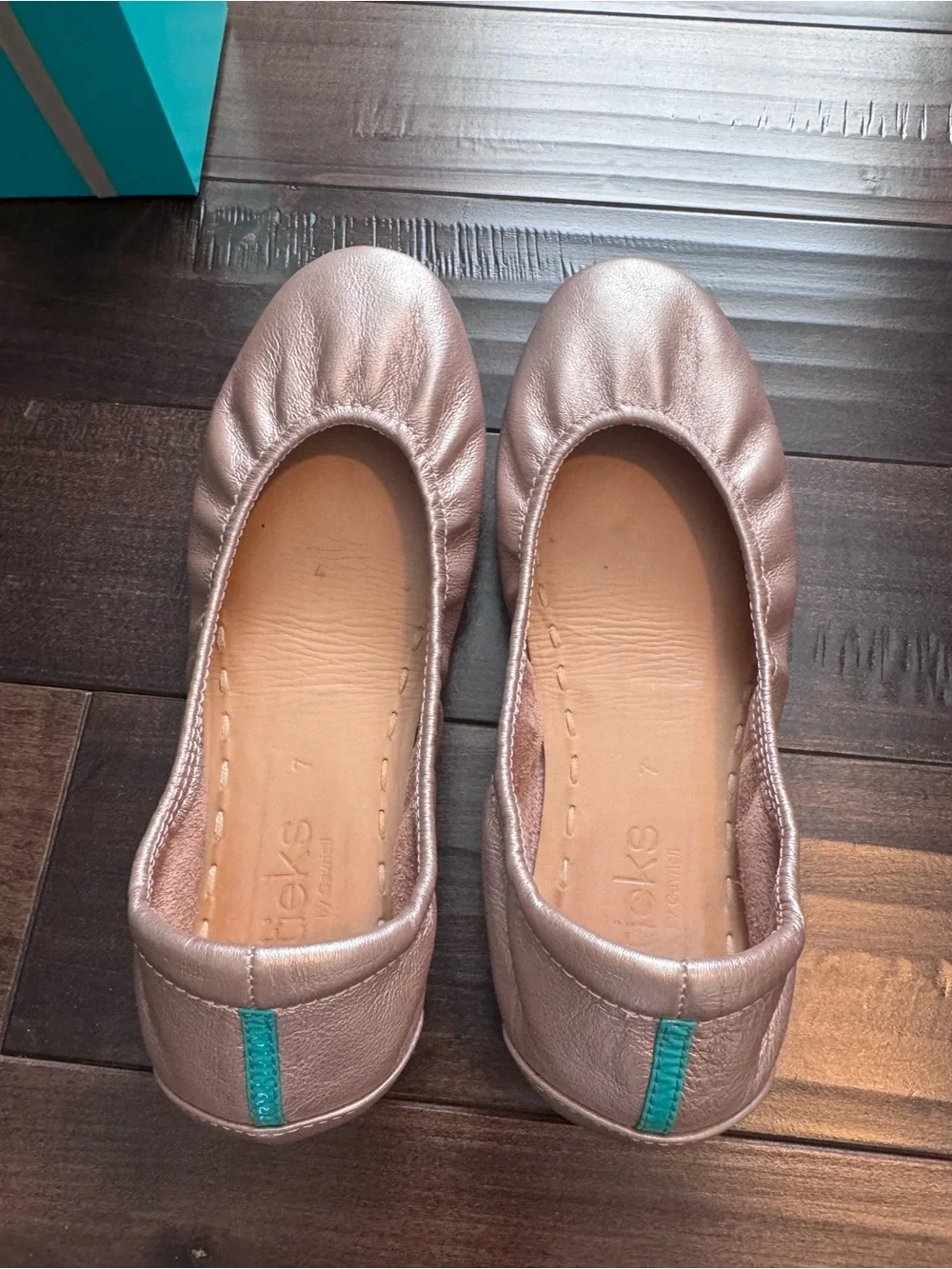 Tieks Rose Gold Metallic Ballet Flats - 7